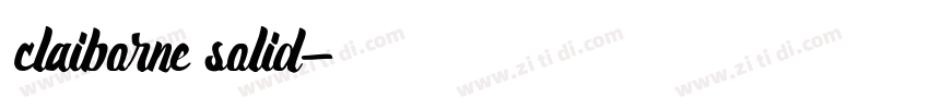 claiborne solid字体转换